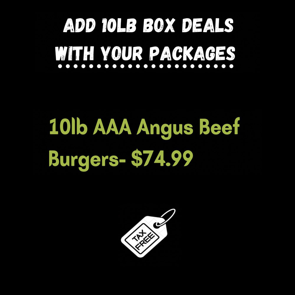 10LB AAA ANGUS BEEF BURGERS