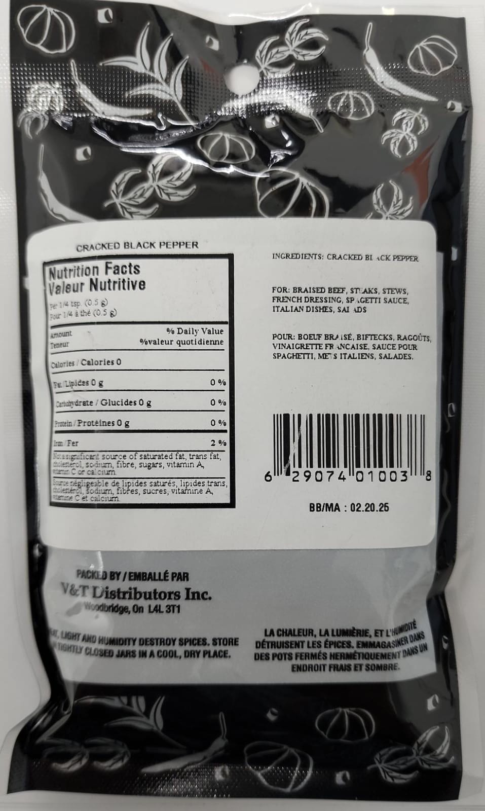 BDS CRACKED BLACK PEPPER - 85GM