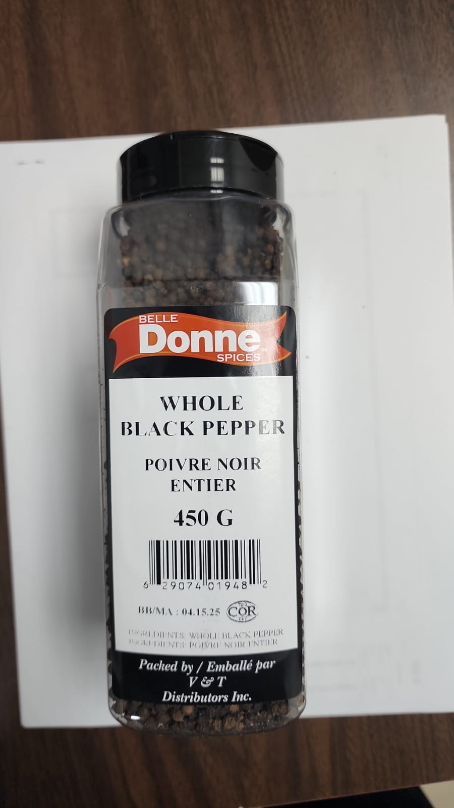 BDS WHOLE BLACK PEPPER